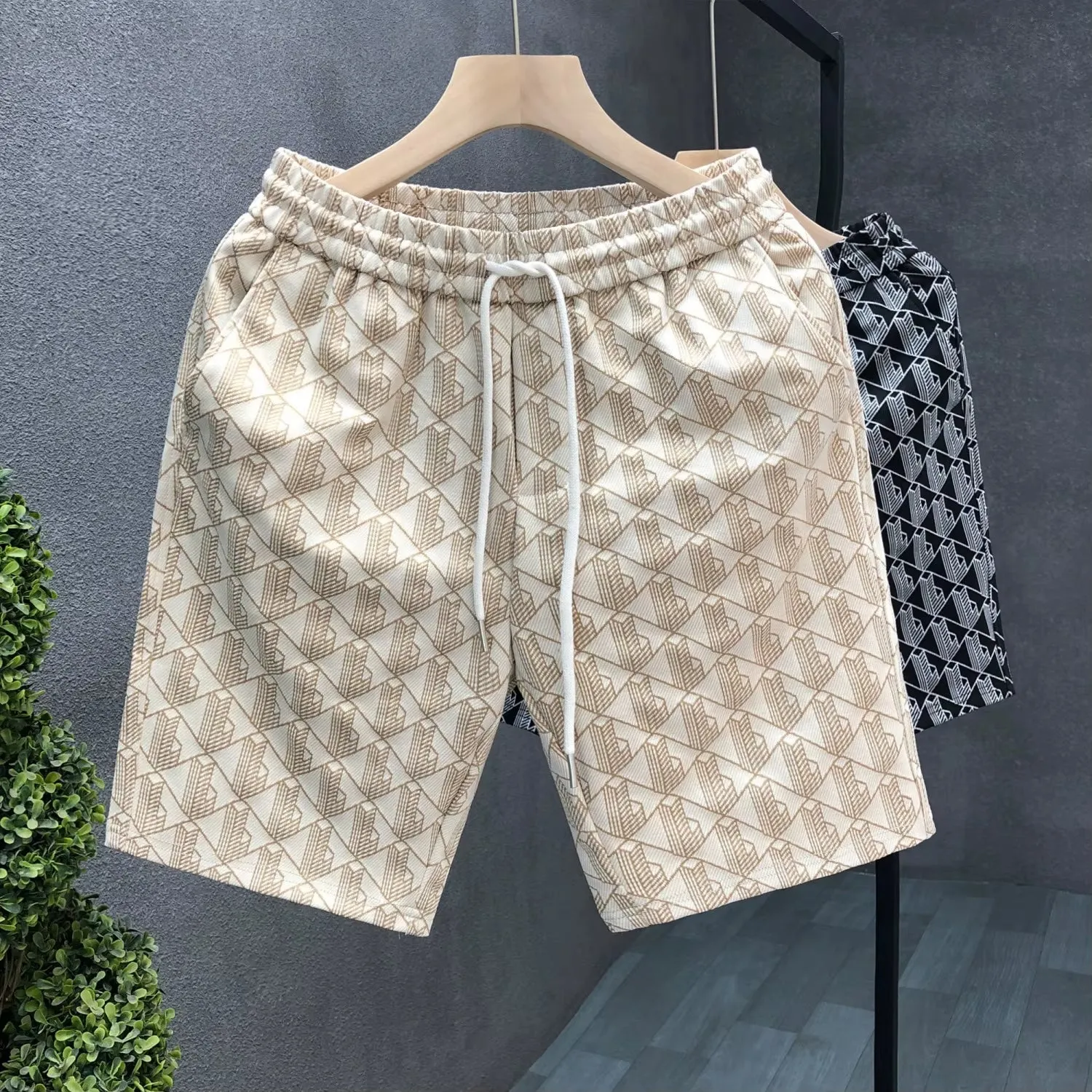 2025 New Summer Design Sense Casual Thin Shorts Men'S Trendy Five-Point Pants Loose Outer Wear Beach Large Pants