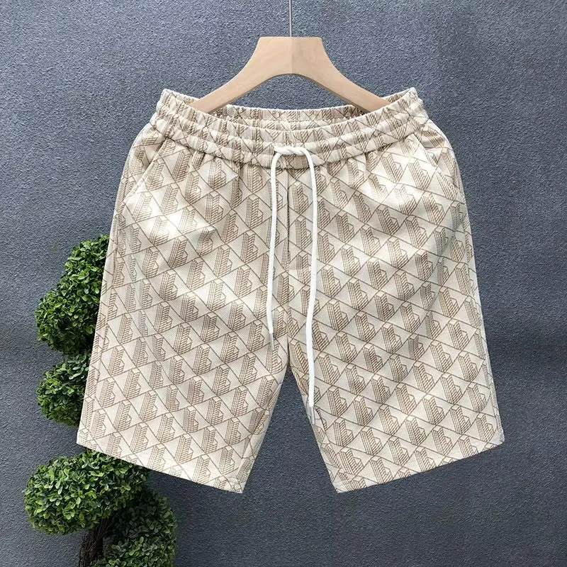 2025 New Summer Design Sense Casual Thin Shorts Men'S Trendy Five-Point Pants Loose Outer Wear Beach Large Pants