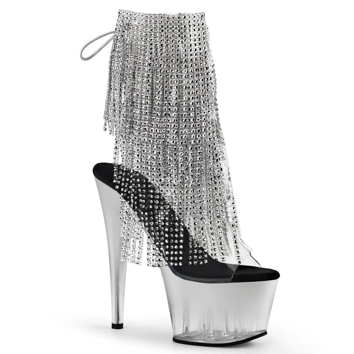 ADORE-1017RSFT Ombre Sparkly Fringe Boots
