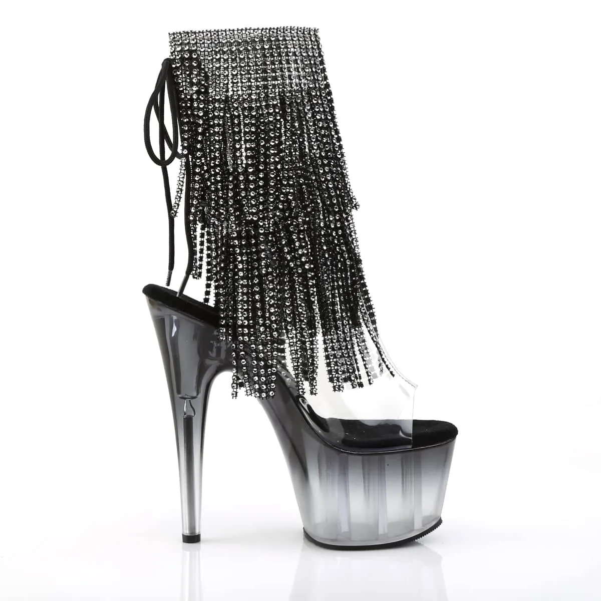 ADORE-1017RSFT Ombre Sparkly Fringe Boots