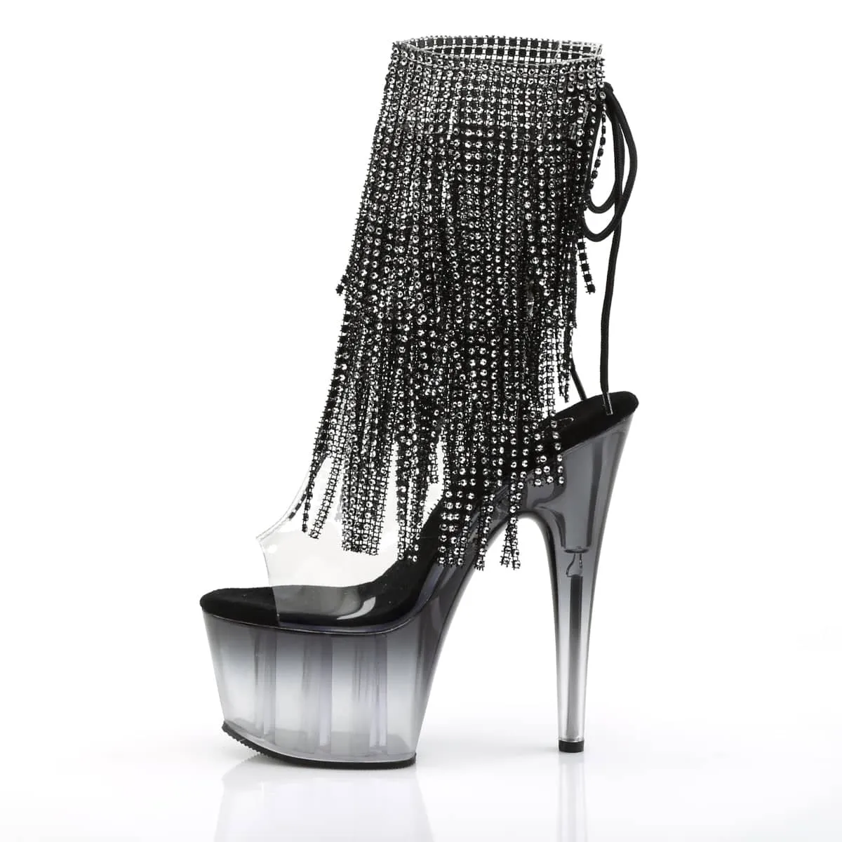 ADORE-1017RSFT Ombre Sparkly Fringe Boots