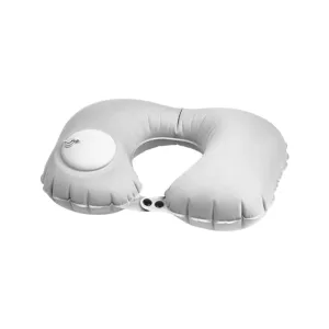 Air Pump U-Shape Inflatable Travel Neck Pillow   150p 183131 GREY