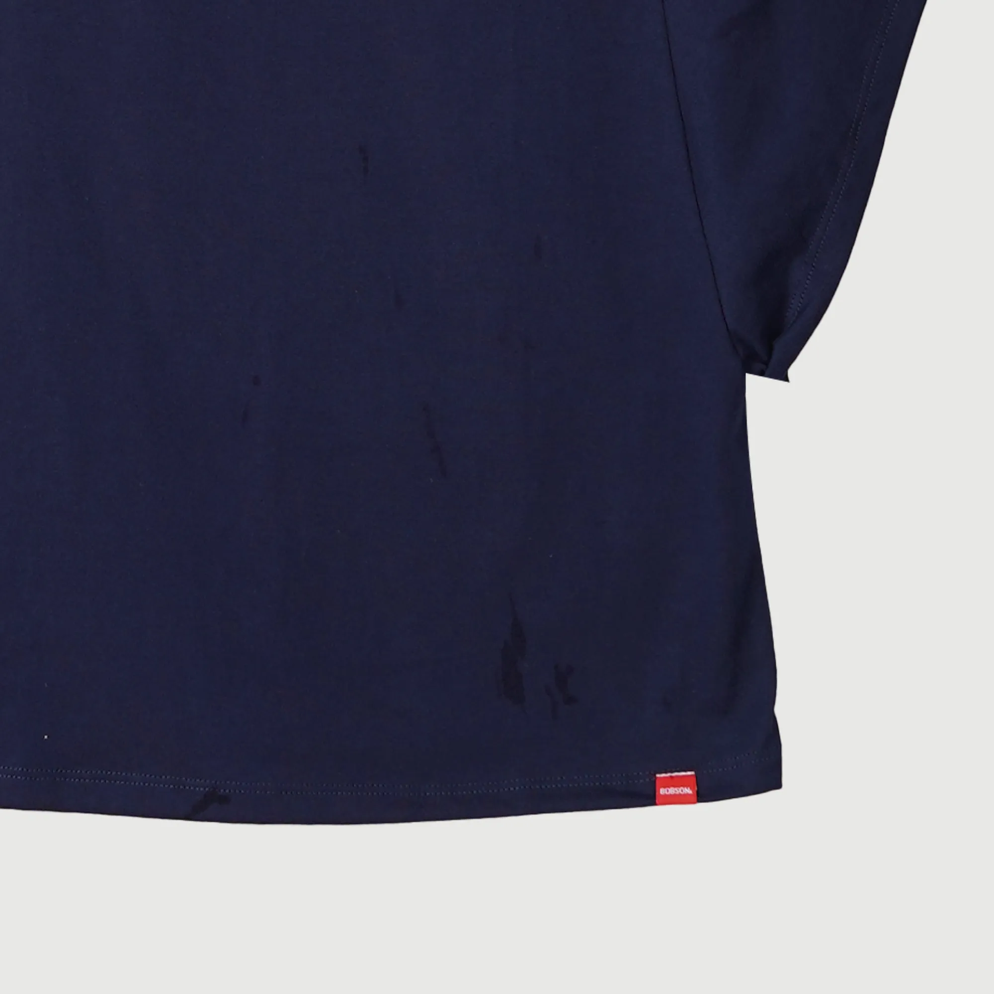 Bobson Japanese Ladies Basic Round Neck T shirt For Women Trendy Fashion High Quality Apparel Comfortable Casual Tees Relaxed Fit 142177 (Navy)