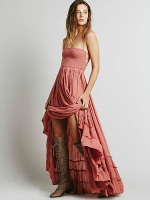 Boho Chic Long Backless Maxi Dress