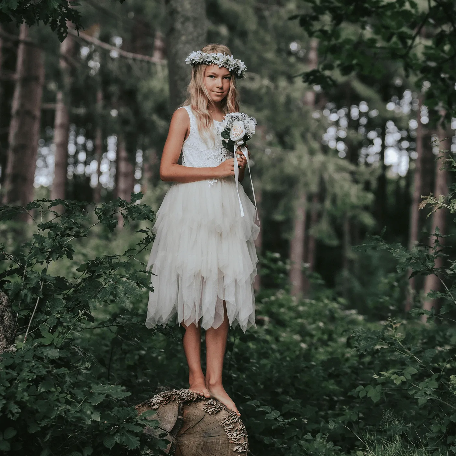 Boho Dreams Dress - Ivory Cream Applique