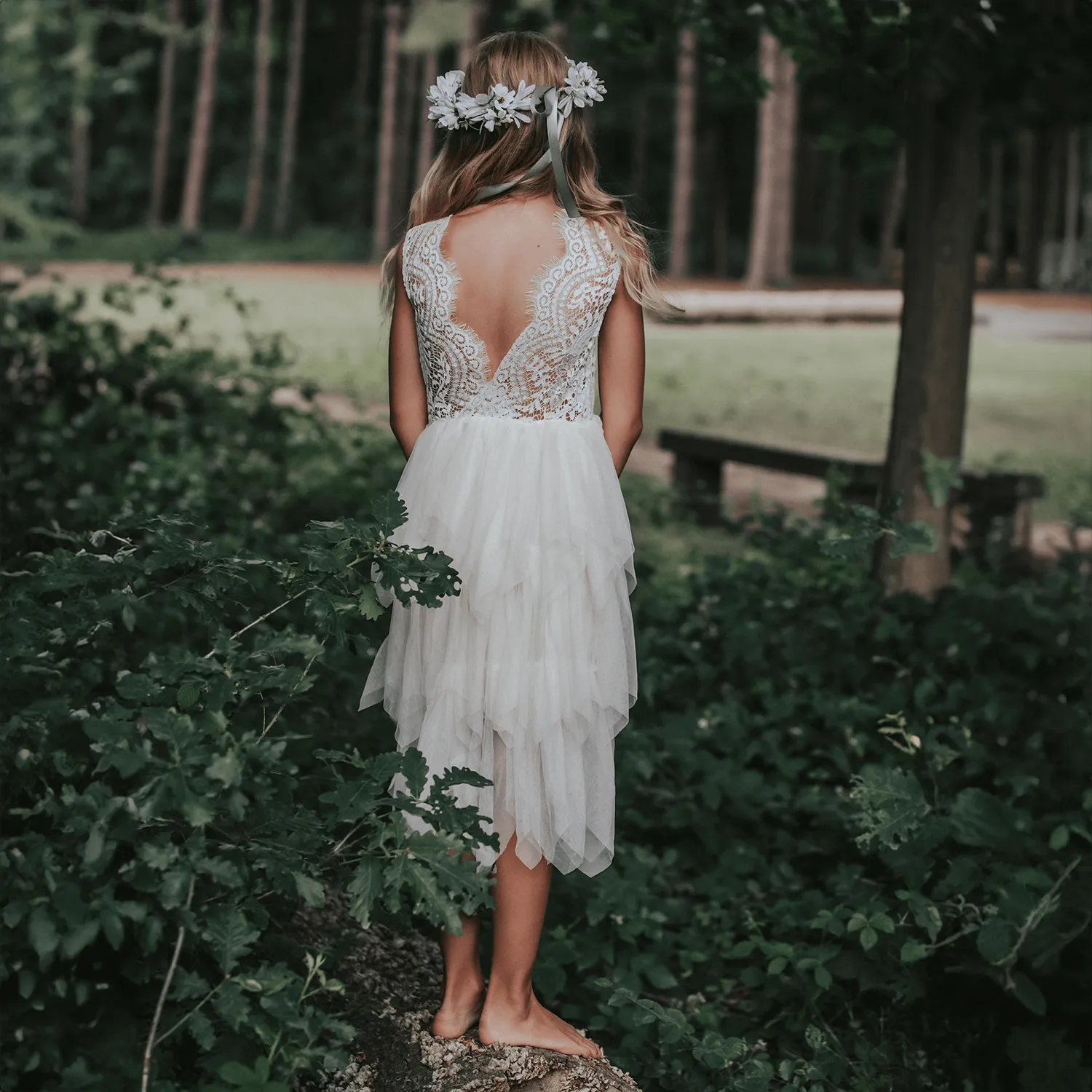 Boho Dreams Dress - Ivory Cream Applique