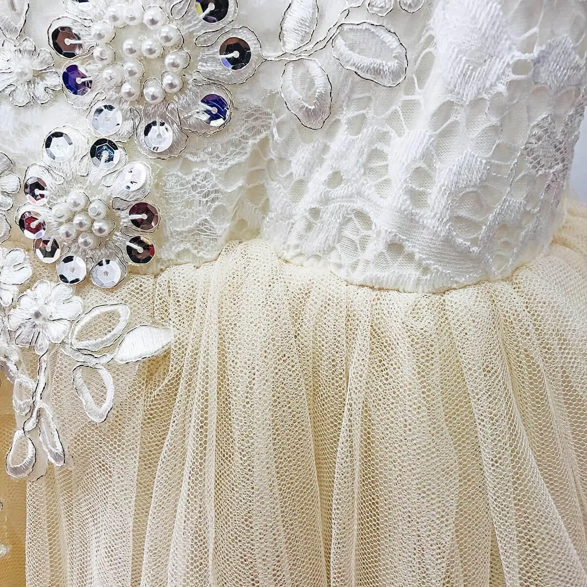 Boho Dreams Dress - Ivory Cream Applique