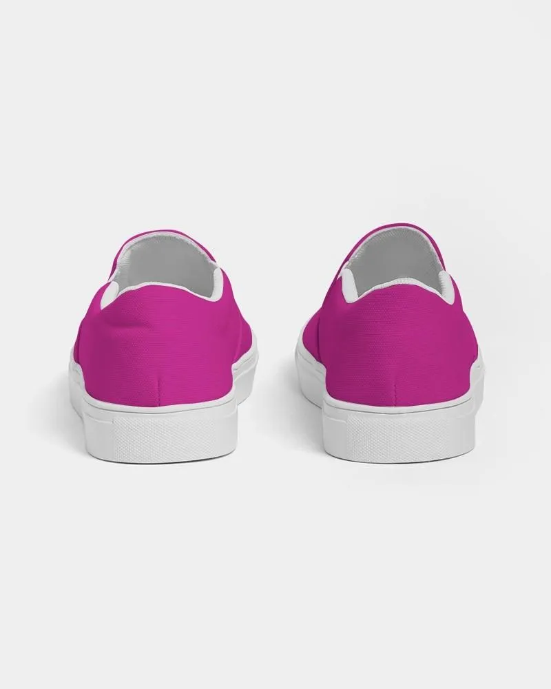 Bright Cool Magenta Slip-On Canvas Sneakers | Women's | Bright Pure Cool Magenta | C12M100Y0K0