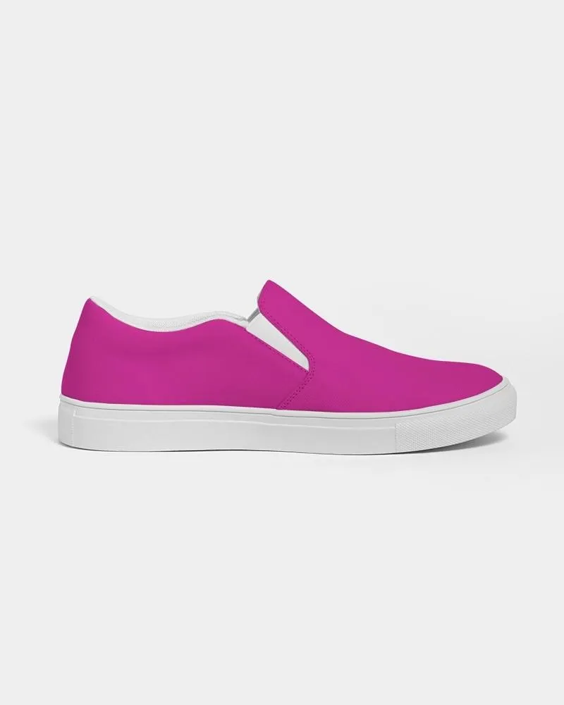 Bright Cool Magenta Slip-On Canvas Sneakers | Women's | Bright Pure Cool Magenta | C12M100Y0K0