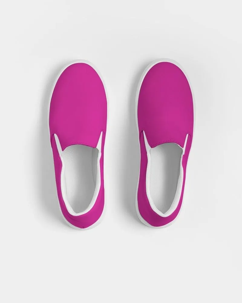 Bright Cool Magenta Slip-On Canvas Sneakers | Women's | Bright Pure Cool Magenta | C12M100Y0K0