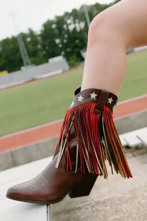 Chocolate Brown Fringe Cowgirl Boots