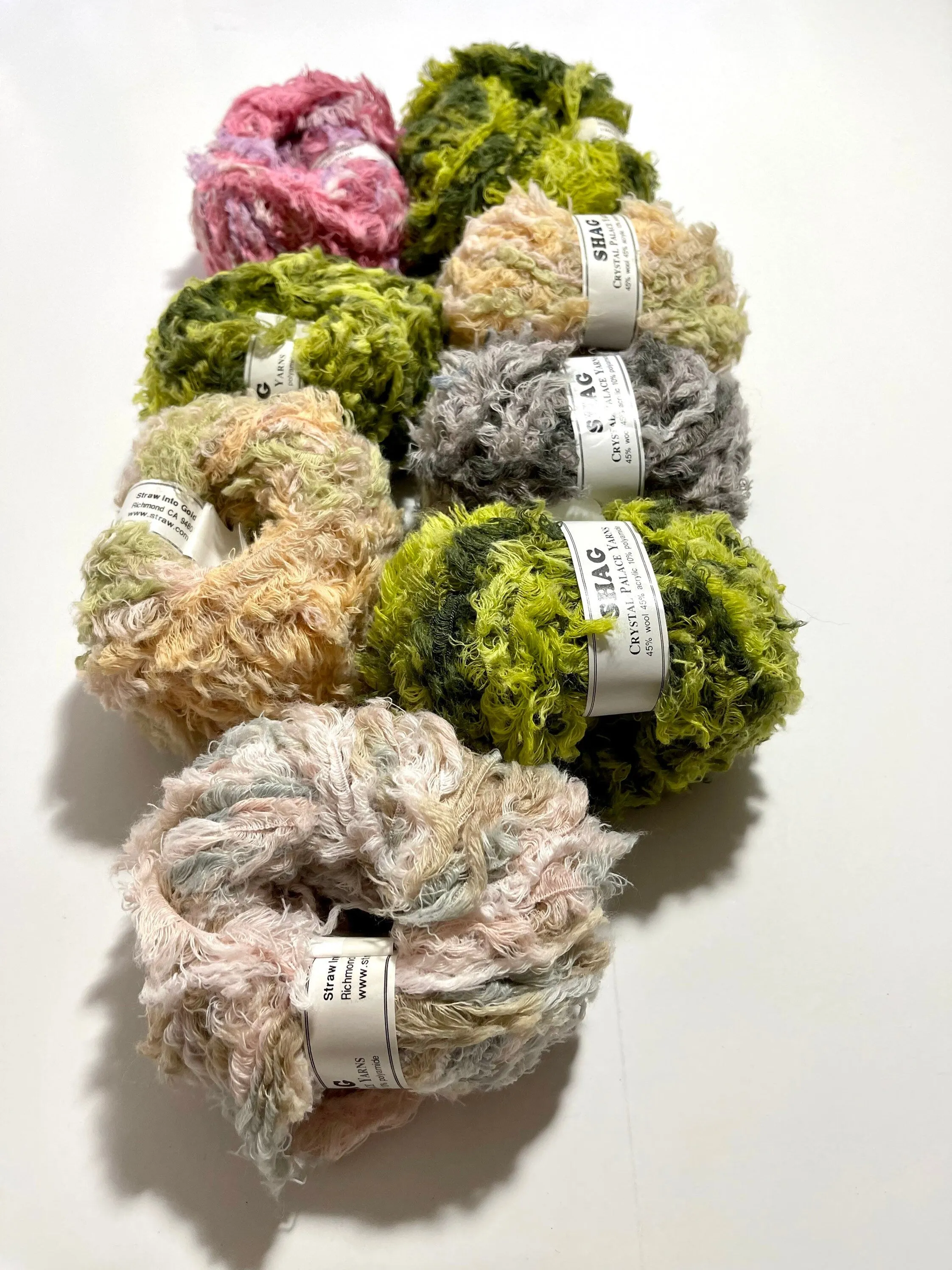 Christmas gift, Colourful Yarns, Junk Journal Yarn, Scrapbook Yarn, Art Grab Bag, Fluffy Eyelash Rainbow Ice Yarn, Novelty Fiber, Crafting