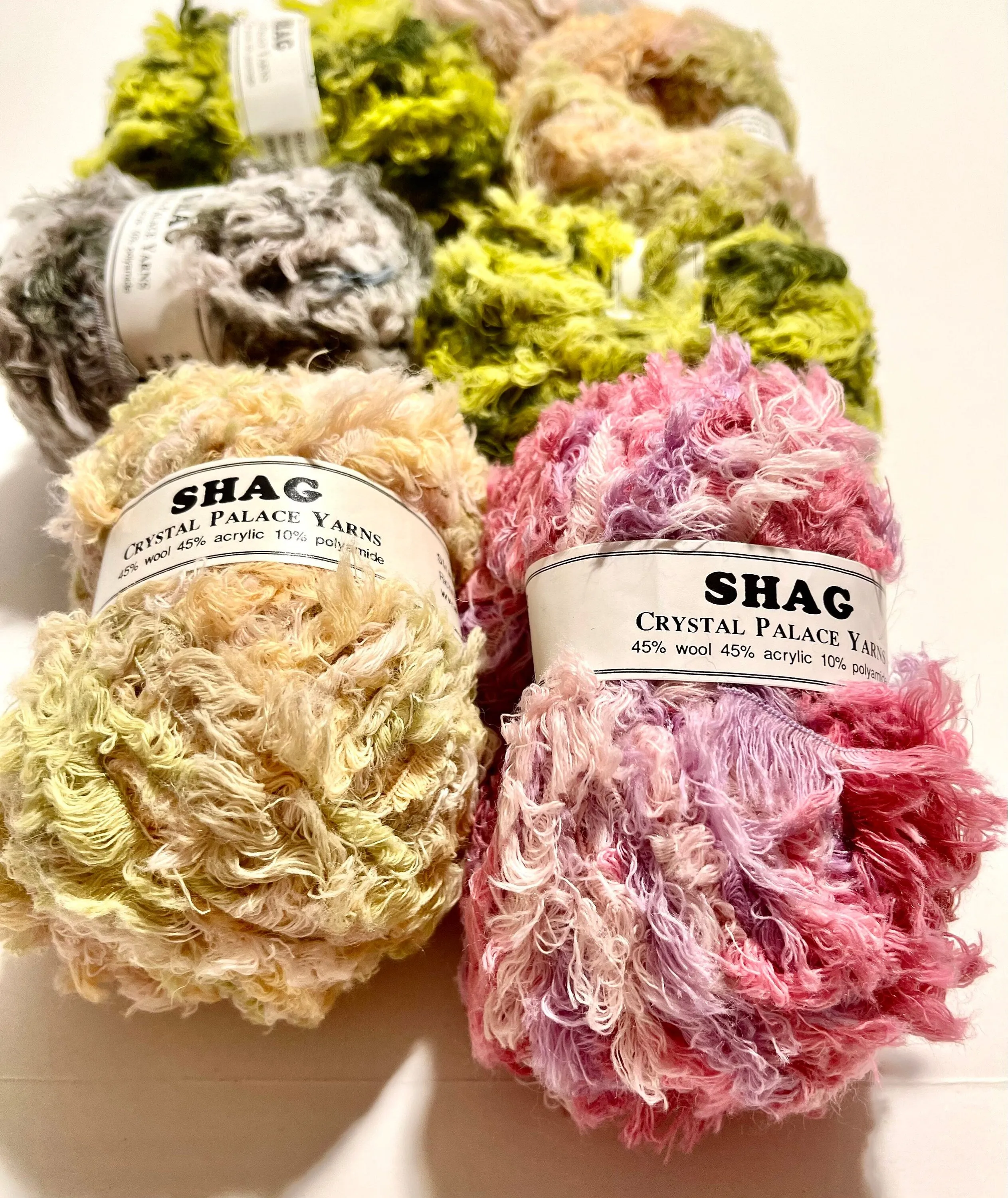 Christmas gift, Colourful Yarns, Junk Journal Yarn, Scrapbook Yarn, Art Grab Bag, Fluffy Eyelash Rainbow Ice Yarn, Novelty Fiber, Crafting