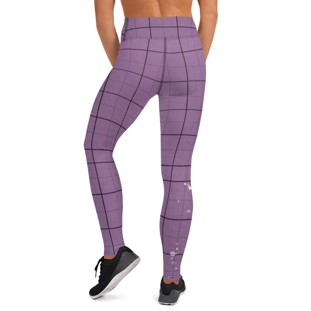 CRXWN | Drip or Dye | Plaid Season 1 Yoga Leggings Violet Purple