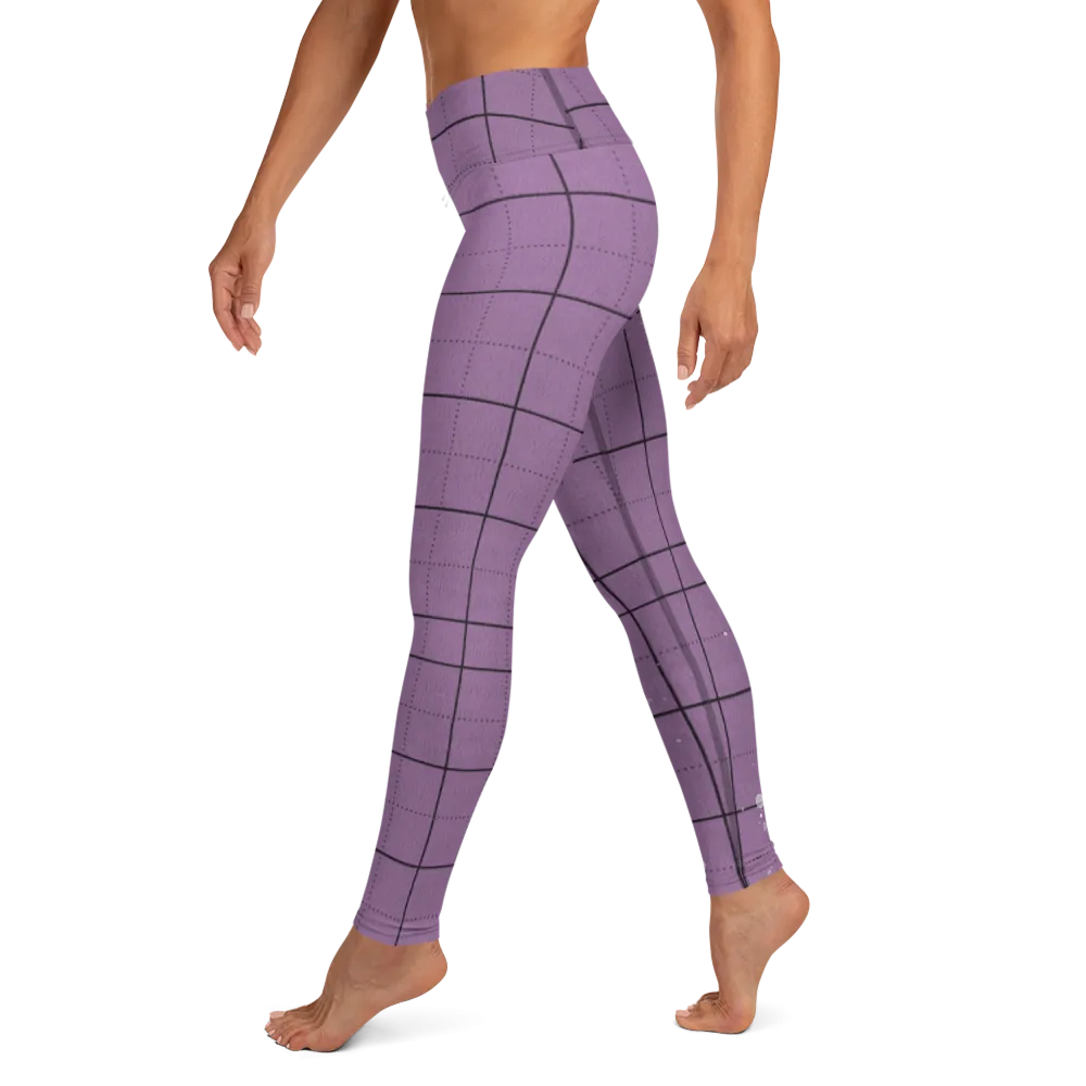 CRXWN | Drip or Dye | Plaid Season 1 Yoga Leggings Violet Purple