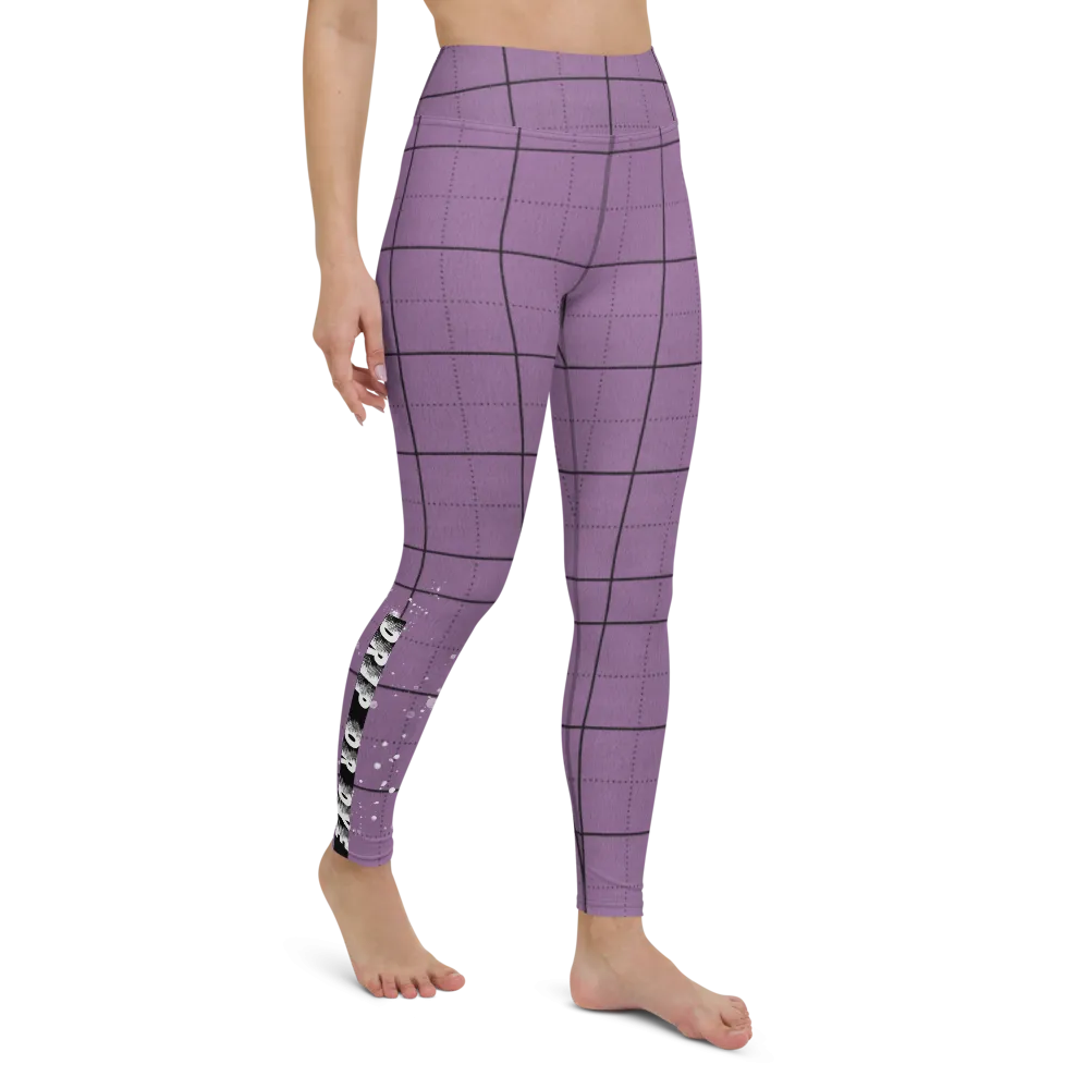 CRXWN | Drip or Dye | Plaid Season 1 Yoga Leggings Violet Purple