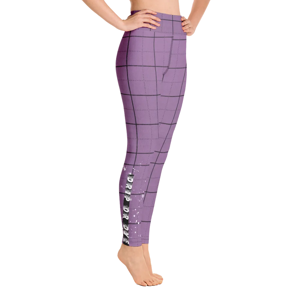CRXWN | Drip or Dye | Plaid Season 1 Yoga Leggings Violet Purple
