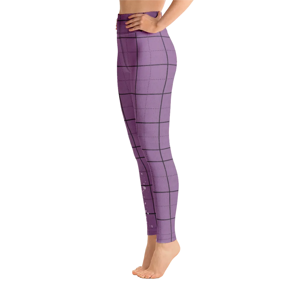 CRXWN | Drip or Dye | Plaid Season 1 Yoga Leggings Violet Purple