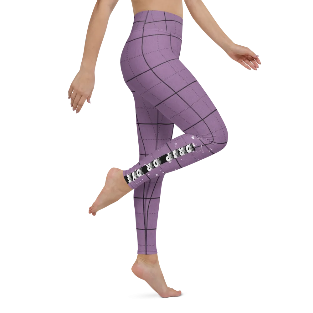 CRXWN | Drip or Dye | Plaid Season 1 Yoga Leggings Violet Purple