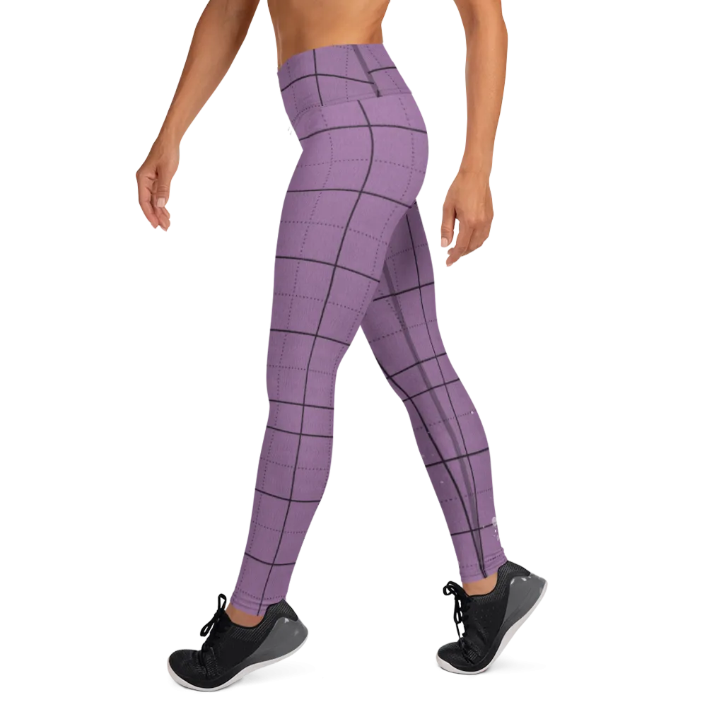 CRXWN | Drip or Dye | Plaid Season 1 Yoga Leggings Violet Purple