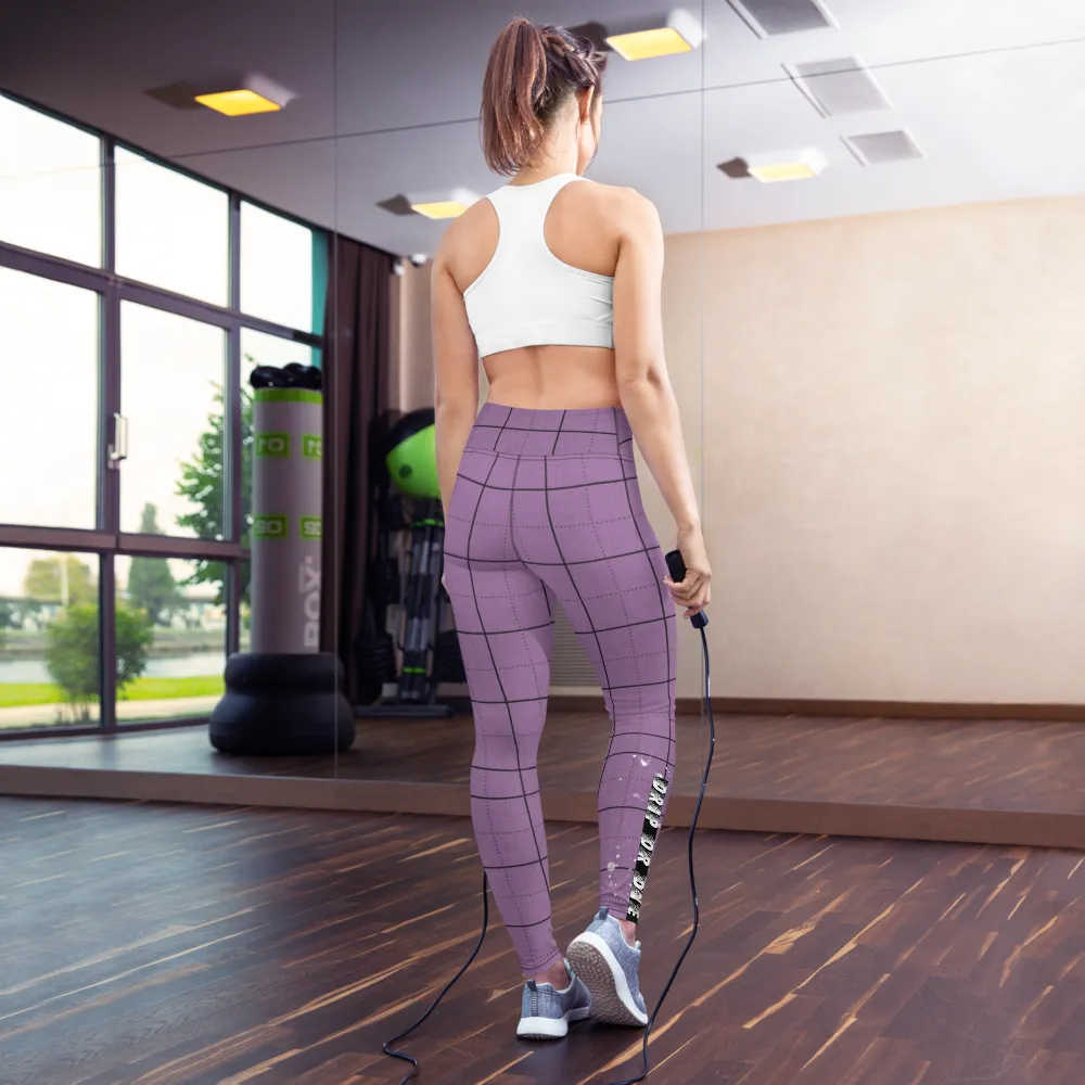 CRXWN | Drip or Dye | Plaid Season 1 Yoga Leggings Violet Purple
