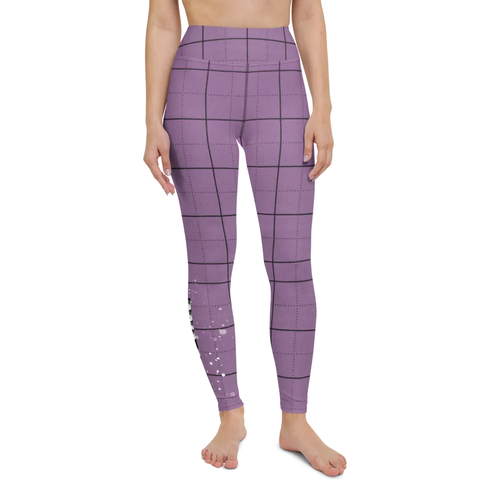 CRXWN | Drip or Dye | Plaid Season 1 Yoga Leggings Violet Purple