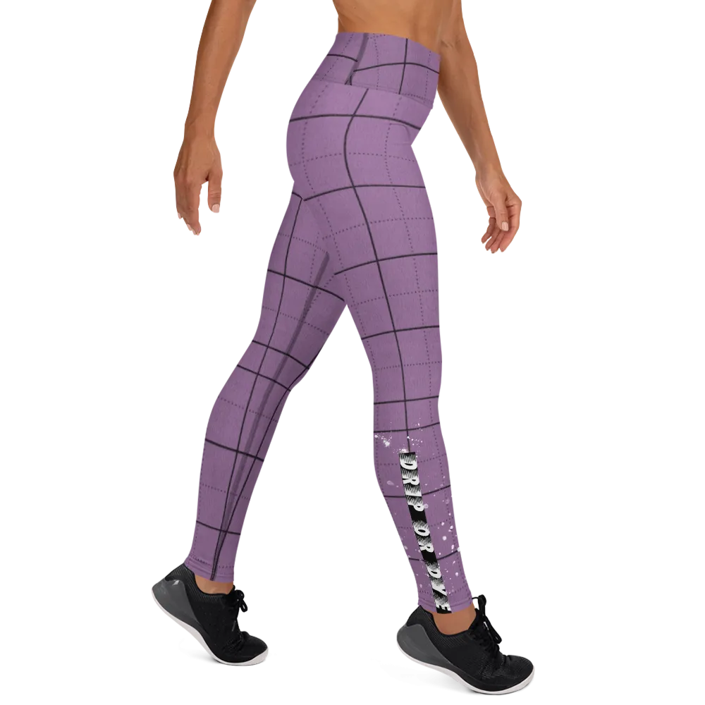 CRXWN | Drip or Dye | Plaid Season 1 Yoga Leggings Violet Purple