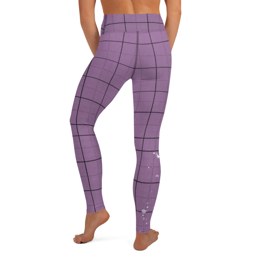 CRXWN | Drip or Dye | Plaid Season 1 Yoga Leggings Violet Purple