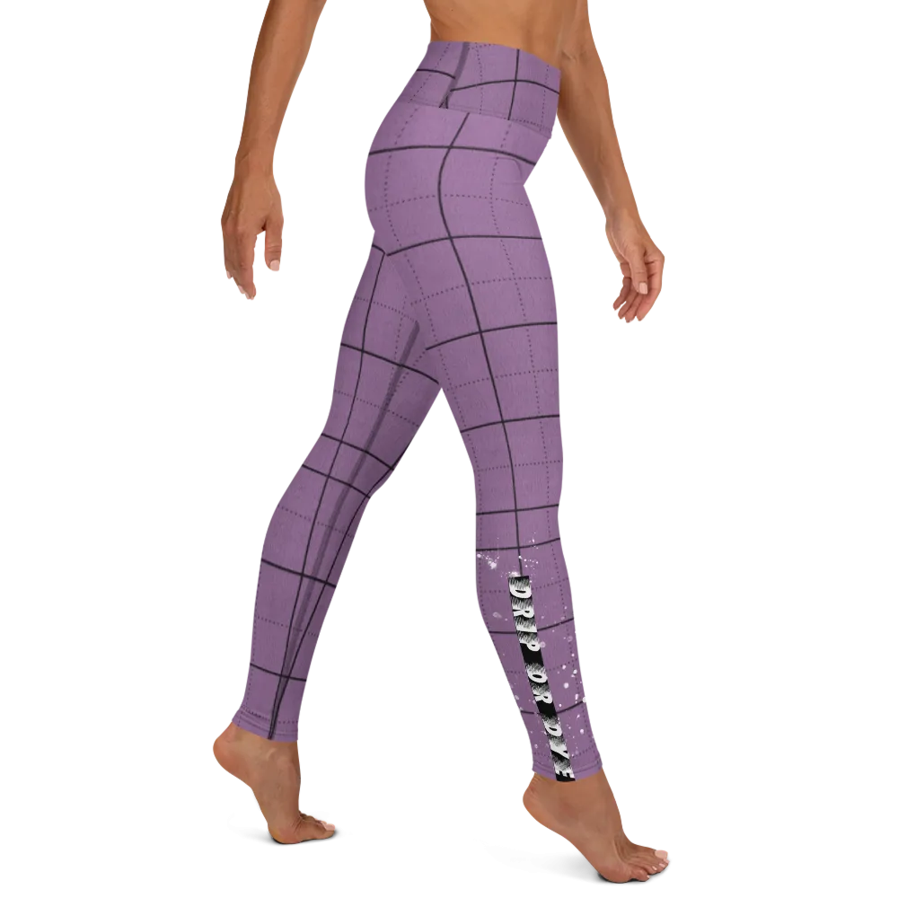 CRXWN | Drip or Dye | Plaid Season 1 Yoga Leggings Violet Purple
