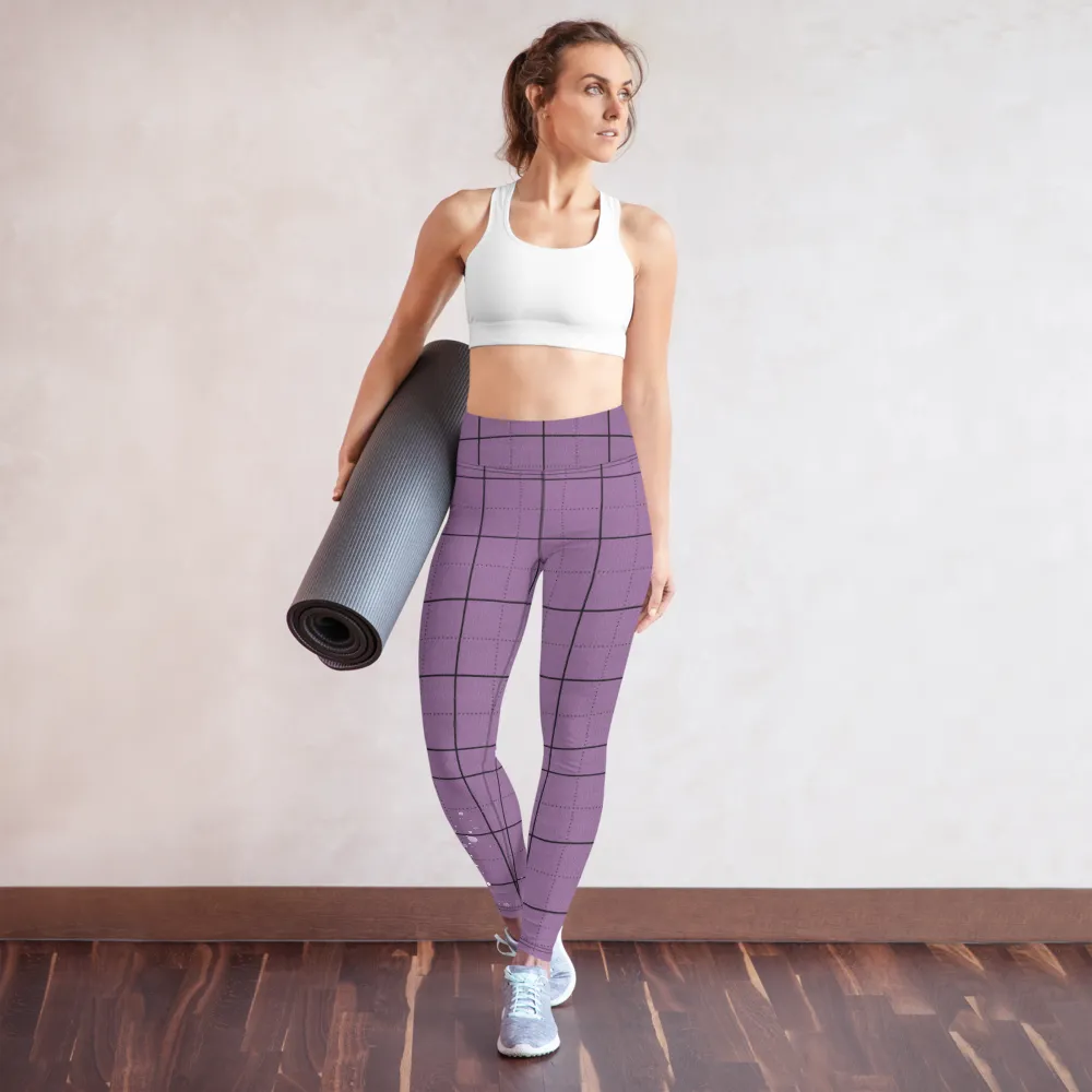 CRXWN | Drip or Dye | Plaid Season 1 Yoga Leggings Violet Purple