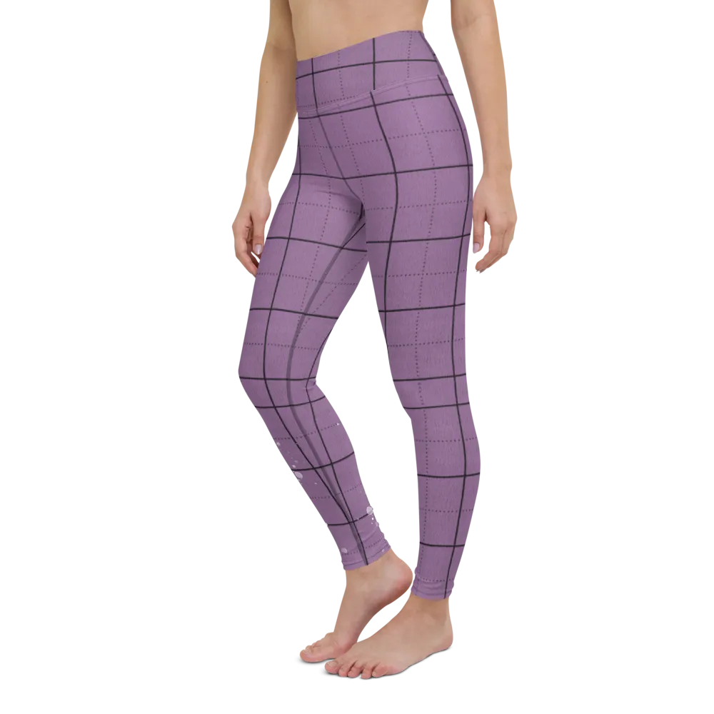CRXWN | Drip or Dye | Plaid Season 1 Yoga Leggings Violet Purple