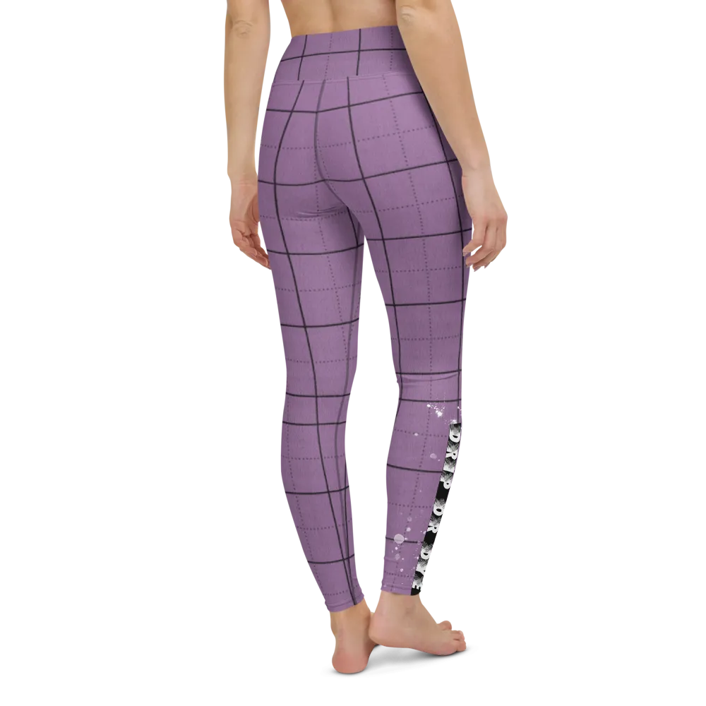 CRXWN | Drip or Dye | Plaid Season 1 Yoga Leggings Violet Purple