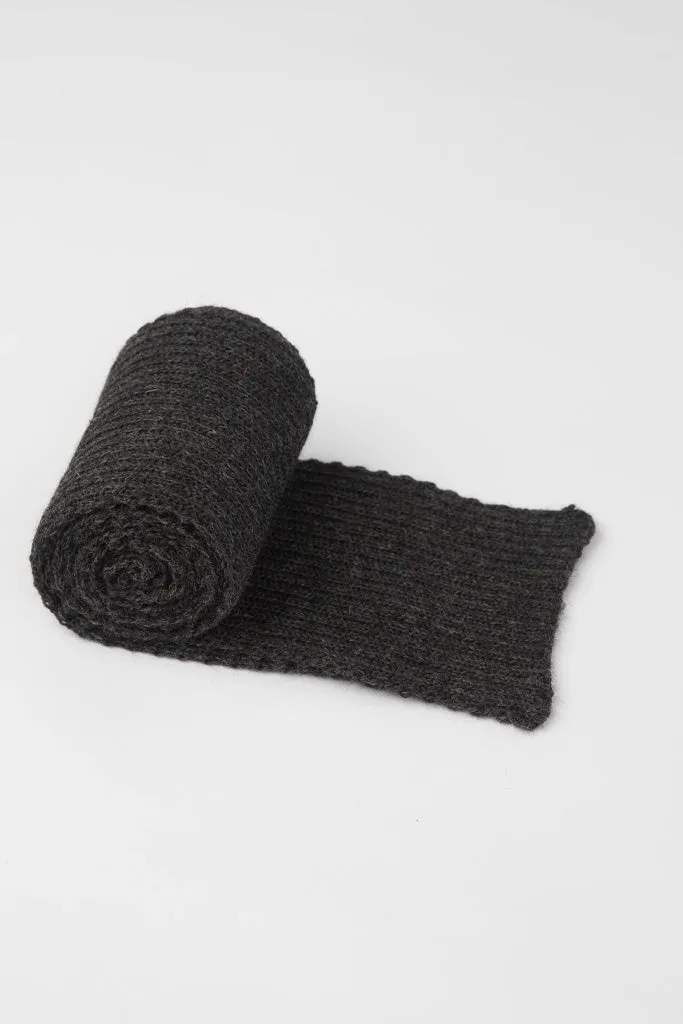 Dark Grey Knitted Scarf
