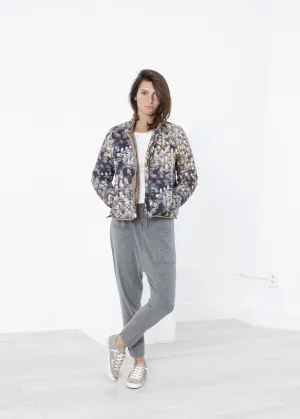 Deione Coat in Graphite Floral - More Choice