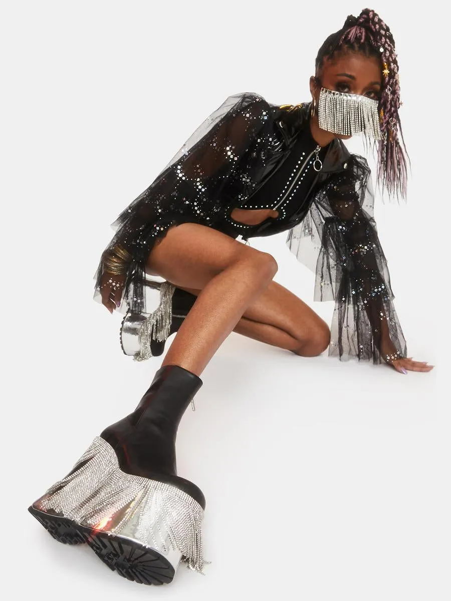 Dream Me Up Fringe Platform Boots