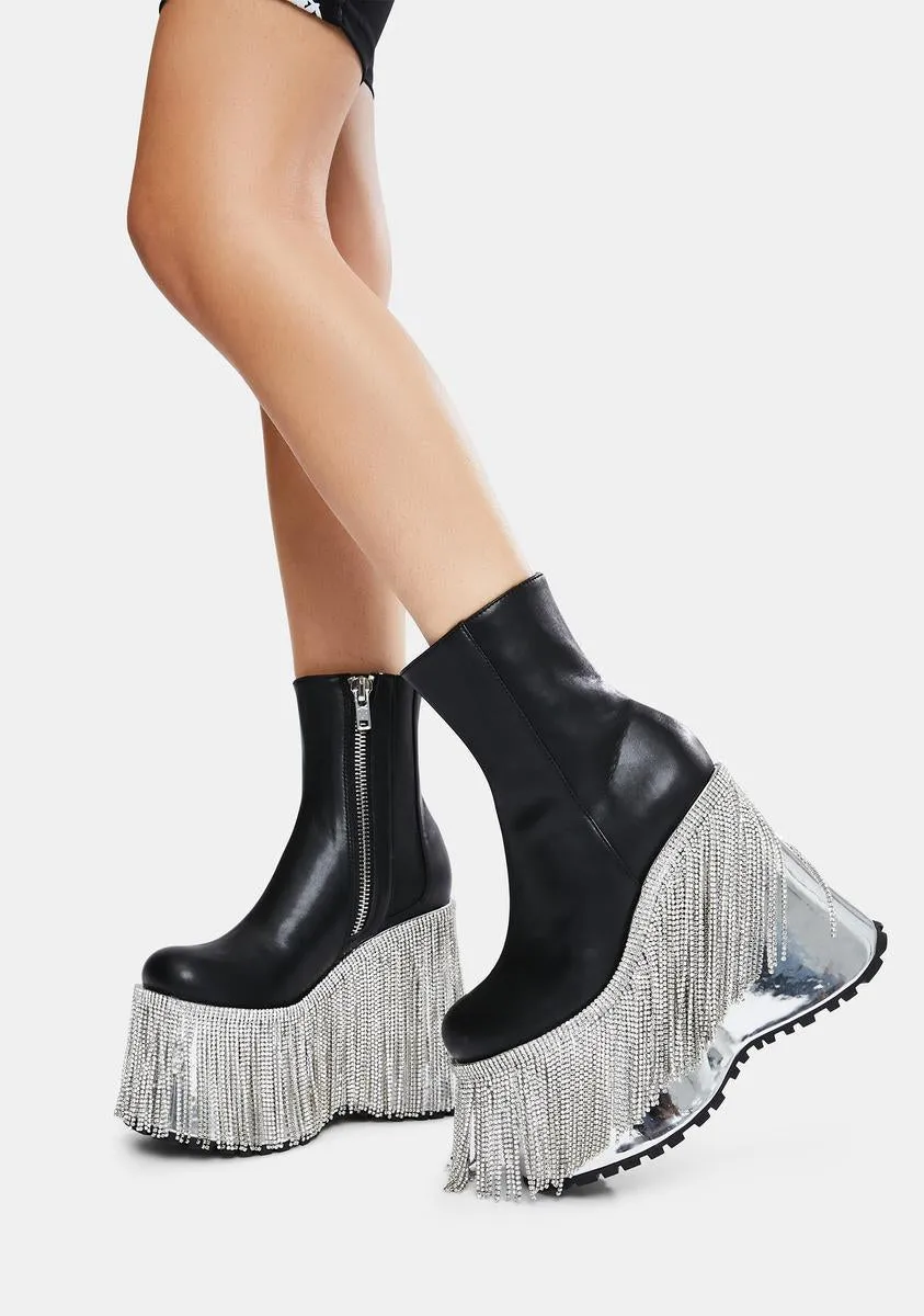 Dream Me Up Fringe Platform Boots