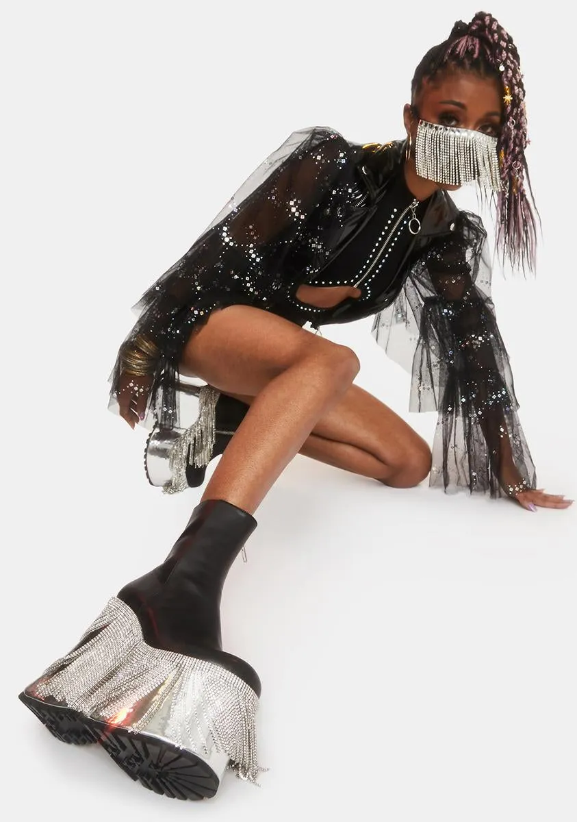 Dream Me Up Fringe Platform Boots