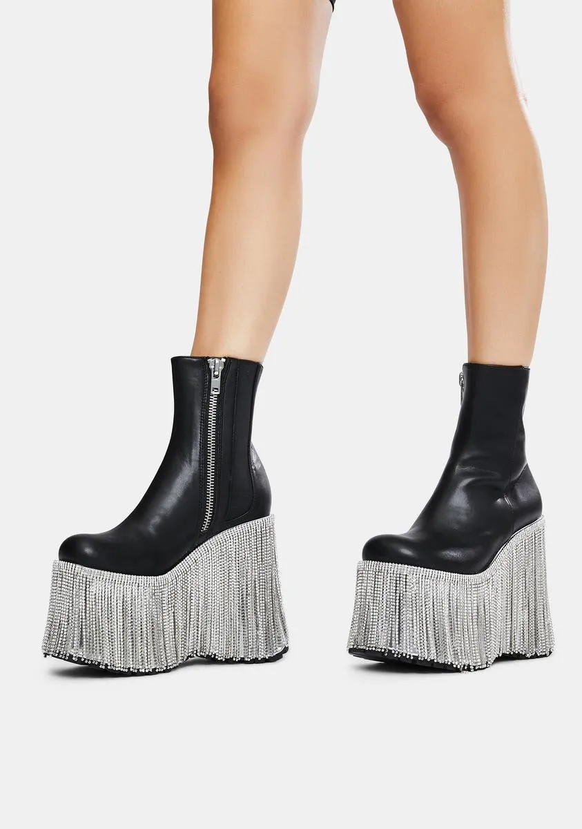 Dream Me Up Fringe Platform Boots