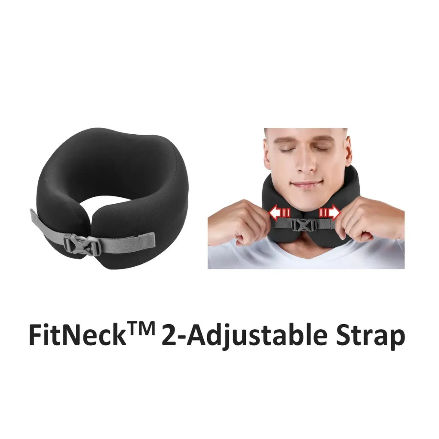 Easynap Foldable Pocket Travel Neck Pillow With Pouch Large