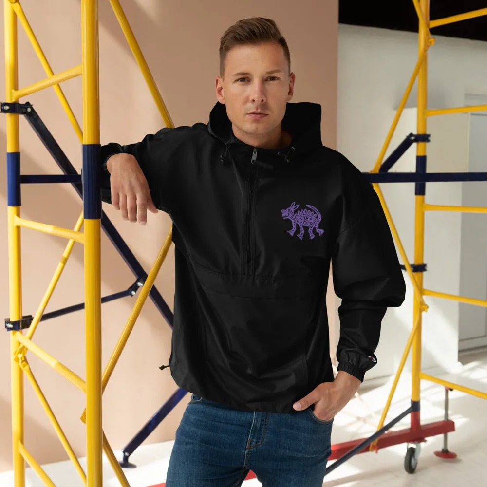 Embroidered Champion Packable Jacket Coyote