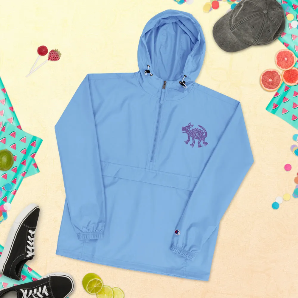 Embroidered Champion Packable Jacket Coyote