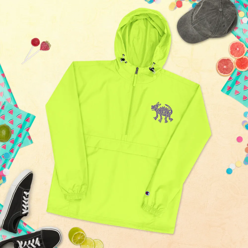 Embroidered Champion Packable Jacket Coyote