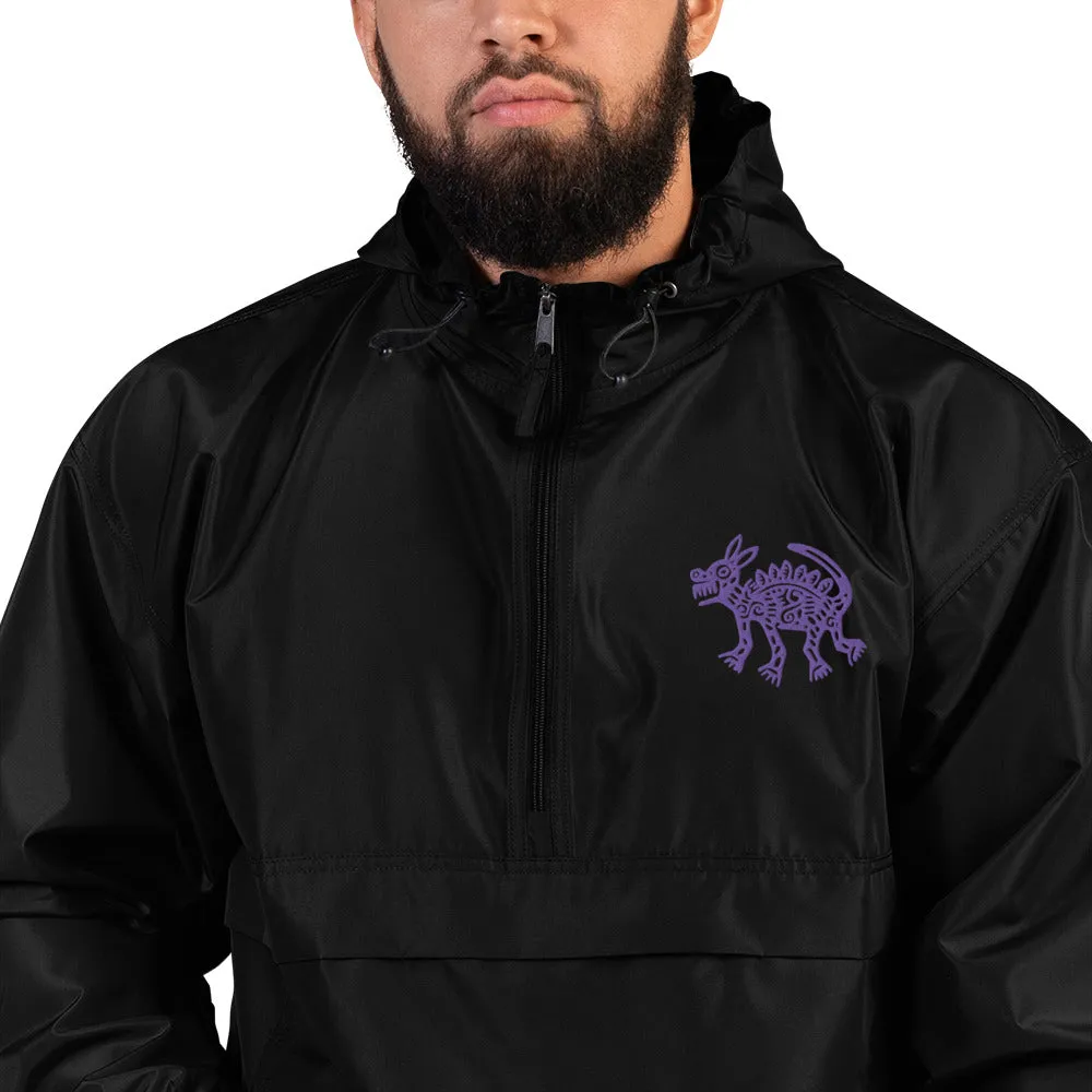 Embroidered Champion Packable Jacket Coyote