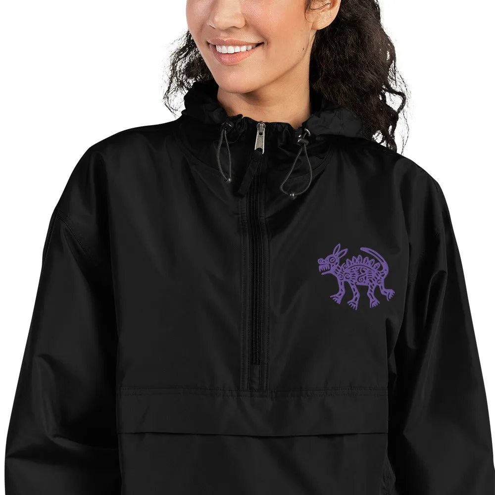 Embroidered Champion Packable Jacket Coyote