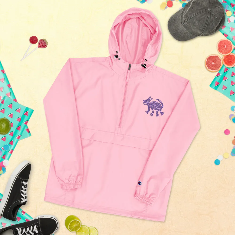 Embroidered Champion Packable Jacket Coyote
