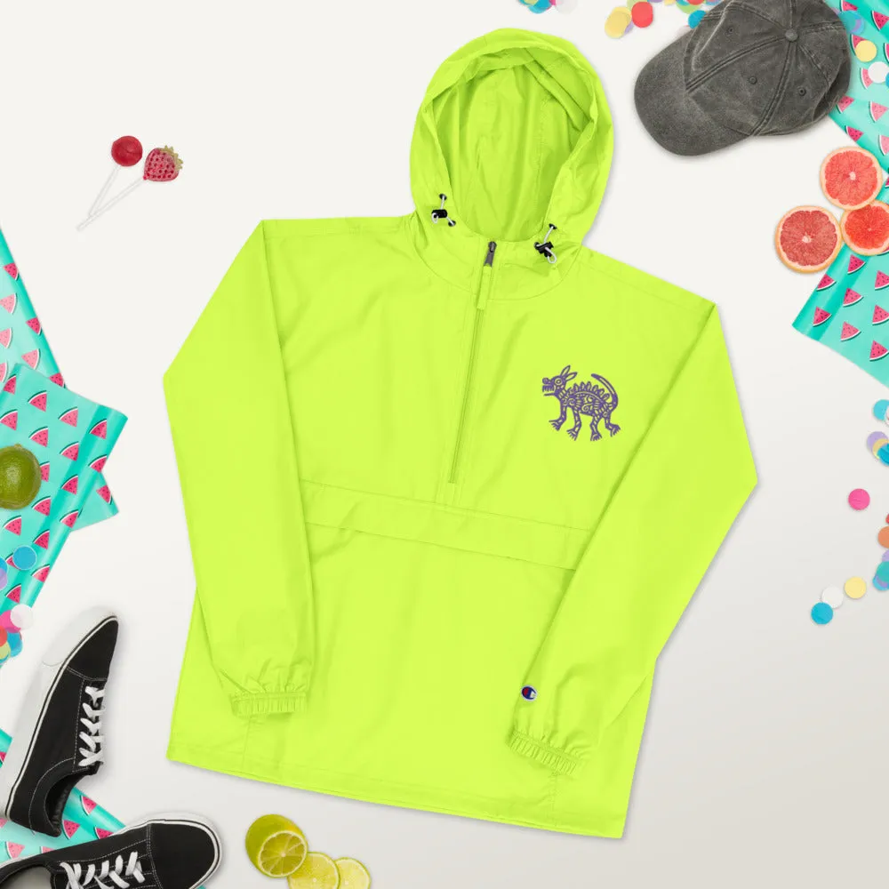 Embroidered Champion Packable Jacket Coyote