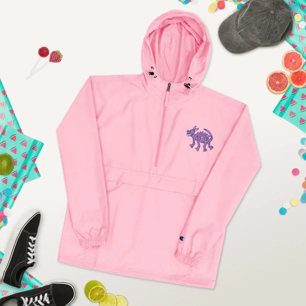 Embroidered Champion Packable Jacket Coyote