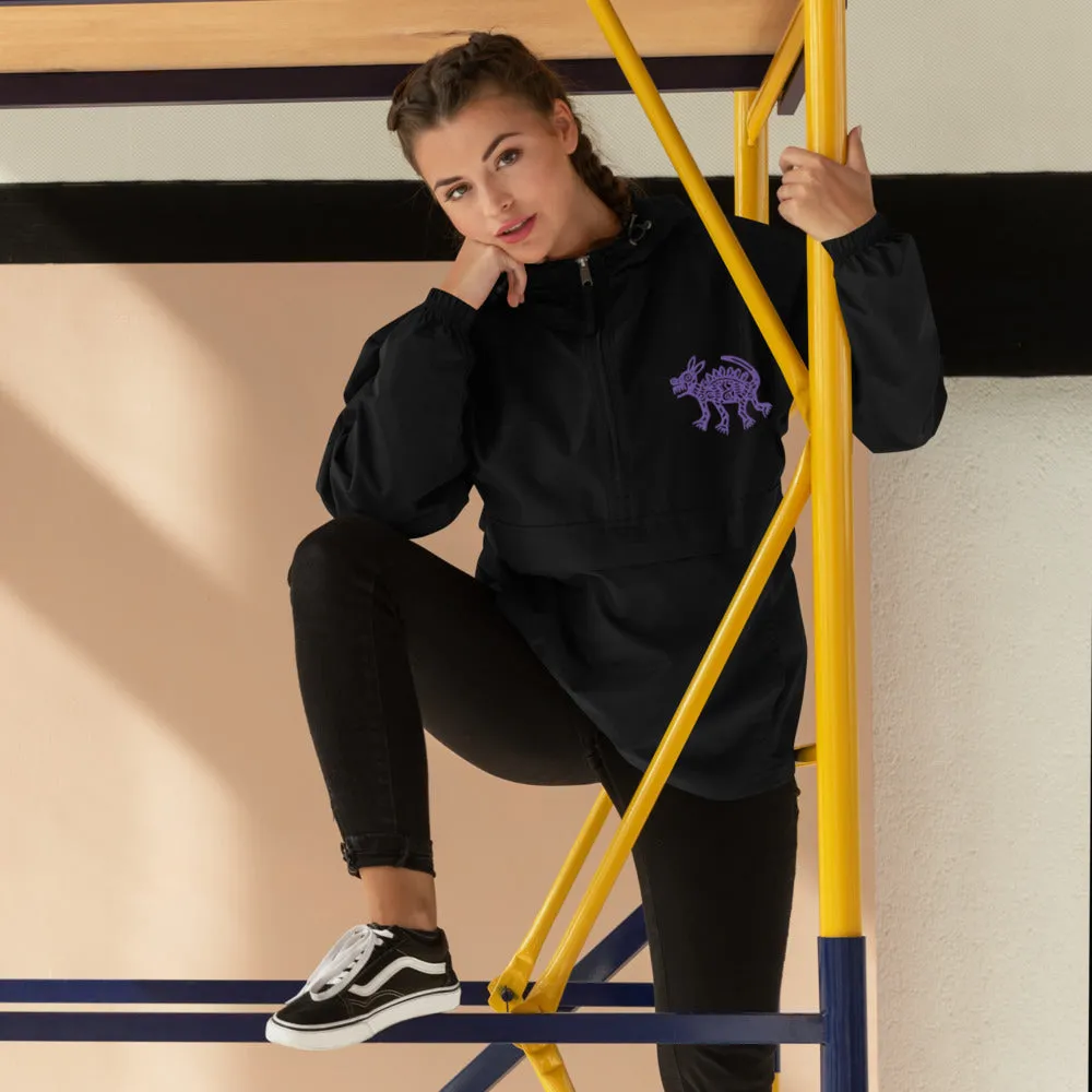 Embroidered Champion Packable Jacket Coyote