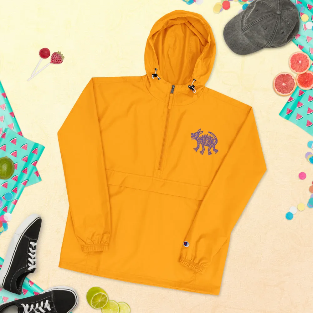 Embroidered Champion Packable Jacket Coyote