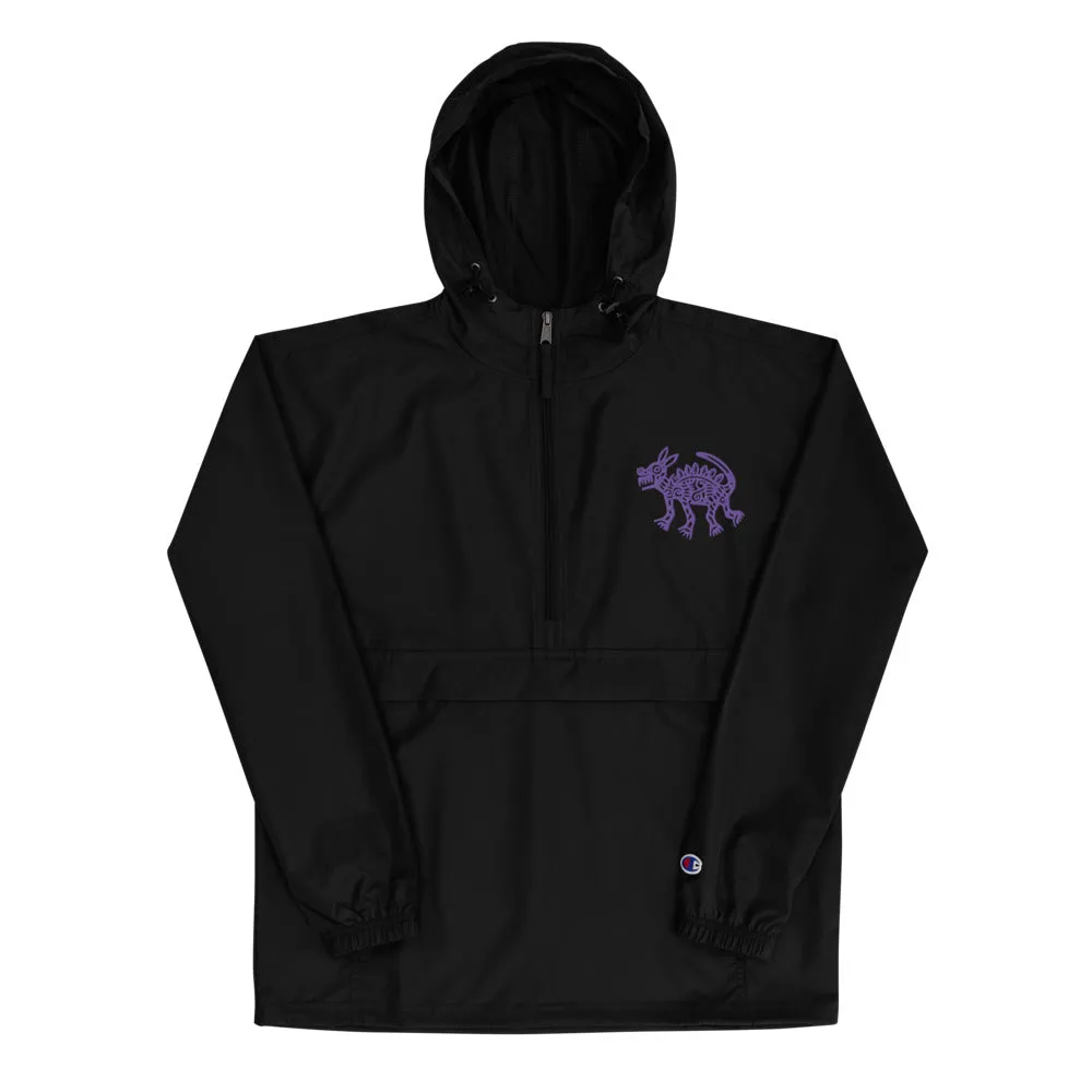 Embroidered Champion Packable Jacket Coyote